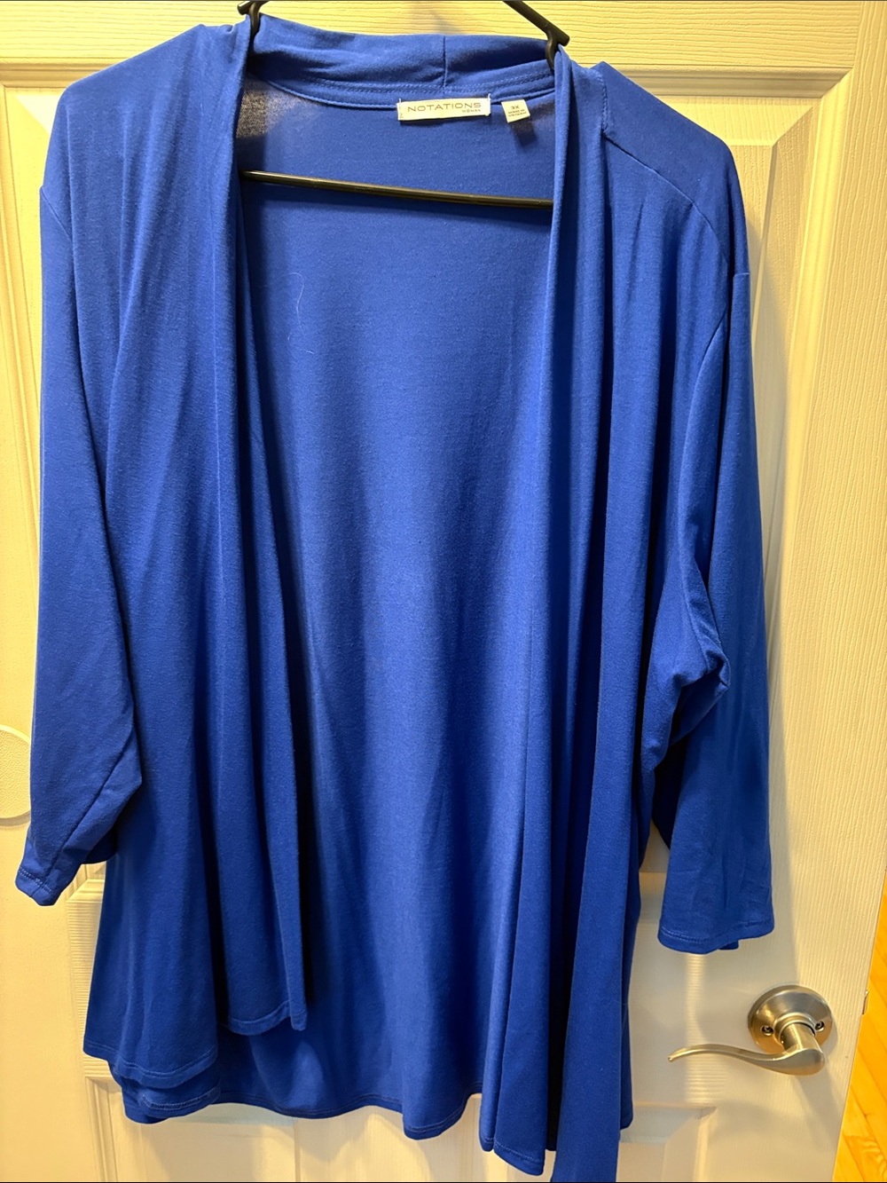 Notations Cobalt Blue Open Drape Cardigan